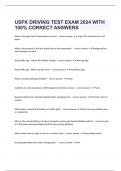 USFK DRIVING TEST EXAM 2024 WITH 100% CORRECT ANSWERS