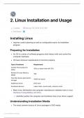 Summary of Chapter 2 of Linux+ – Linux Installation and Usage