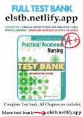 Test Bank for Success in Practical Vocational Nursing 9th Edition by Knecht All Chapters.