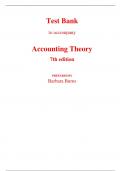 Test Bank For Accounting Theory 7th Edition By Godfrey Hodgson, Tarca Hamilton (All Chapters, 100% Original Verified, A+ Grade) 