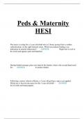 Peds & Maternity HESI 2024