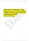 NR565 WEEK 4 MIDTERM LATEST 2024 EXAM(ACTUAL EXAM) WITH 50 CORRECT QWUESTIONS AND WELL ANSWERED ANSWERS WELLIGRADED A+ 