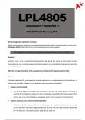 LPL4805 Assignment 1 (Answers) Semester 1 - Due: 29 February 2024