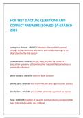 HCB TEST 2 ACTUAL QUESTIONS AND CORRECT ANSWERS (SOLVED)|A GRADED 2024