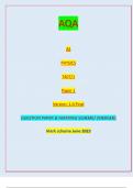 AQA AS PHYSICS 7407/1| QUESTION PAPER & MARKING SCHEME| [MERGED] Marking scheme June 2023 | 