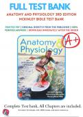 Test Bank For Anatomy and Physiology 3rd Edition McKinley Bidle, 9781259398629,All Chapters with Answers 