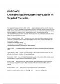 ONS/ONCC Chemotherapy/Immunotherapy Lesson 11: Targeted Therapies Questions  And  Answers