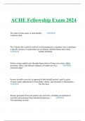 ACHE Fellowship Exam 2024
