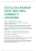 CLT-LANA PASSED  TEST 2023 100%  CORRECT  ANSWERS