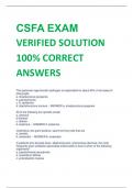 CSFA EXAM VERIFIED SOLUTION  100% CORRECT  ANSWERS