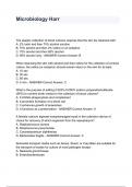 Microbiology Harr test questions and answers 