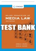 Test Bank For Major Principles of Media Law, 2023 - 1st - 2023 All Chapters - 9780357657065