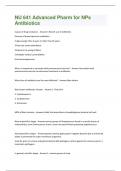 NU 641 Advanced Pharm for NPs Antibiotics Questions With 100% Correct Answers.