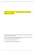   MHA 710 Exam 1 questions and answers latest top score.