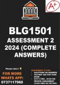 BLG1501 Assignment 2 Semester 1 2024 (Solutions)