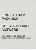 FIN4801  Exam pack 2024 (financial management) Questions and answers