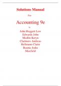 Solutions Manual For Accounting 9th Edition By Hoggett Edwards, Medlin Chalmers, Hellmann Beattie Maxfield (All Chapters, 100% Original Verified, A+ Grade) 