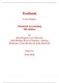 Test Bank For Financial Accounting 9th Edition By John Hoggett, John Medlin, Lew Edwards, Keryn Chalmers, Hellmann, Beattie, Maxfield (All Chapters, 100% Original Verified, A+ Grade) 