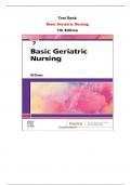 Test Bank For Basic Geriatric Nursing  7th Edition By Patricia A. Williams |All Chapters,  Year-2024|