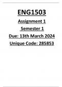 ENG1503 ASSIGNMENT 1 2024 ANSWERS