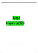 Basics of Computer Graphics