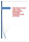 WGU Master's Course C706 - Secure Software Design EXAM 200+ QUESTIONS AND ANSWERS GRADED A+