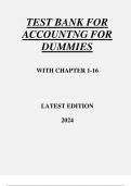 TEST BANK FOR  ACCOUNTNG FOR  DUMMIES