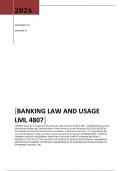BANKING LAW AND USAGE LML 4807