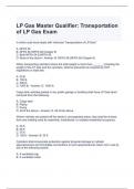 LP Gas Master Qualifier Transportation of LP Gas Exam