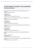LP Gas Master Qualifier Gas Installation & Service Exam