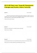 BUSI 409 Final Exam (Version 1), BUSI 409: NON-PROFIT MANAGEMEN, Liberty University