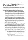 Summary all articles  sustainable supply management (new)