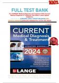 FULL TEST BANK For CURRENT Medical Diagnosis and Treatment 2024 (Current Medical Diagnosis & Treatment) 3nd Edition Latest Update Graded A+     
