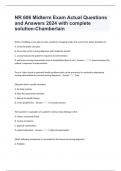NR 606 Midterm Exam Actual Questions and Answers 2024 with complete solution-Chamberlain 