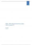 HSC 4504 Hypersensitivity Quiz 2024 Graded A