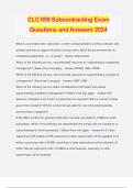 CLC 059 Subcontracting Exam Questions and Answers 2024