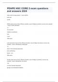 PDHPE HSC CORE 2 exam questions and answers 2024