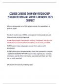 COURSE CAREERS EXAM NEW VERSION2024- 2026 QUESTIONS AND VERIFIED ANSWERS| 100%  CORRECT