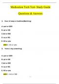 Medication Tech Test- Study Guide Questions and Answers (2024 / 2025) (Verified Answers)PDF