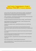 Cpl Course Comprehensive Exam 4 Questions With 100% Correct Answers