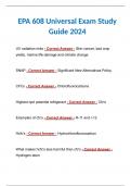 EPA 608 Universal Exam Study Guide 2024