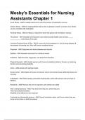 Mosby's Essentials for Nursing Assistants Chapter 1 EXAM QUESTIONS AND ANSWERS