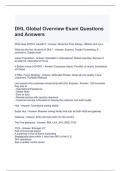 DHL Global Overview Exam Questions and Answers