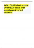 WGU C963 latest update 2024/2025 exam with question s & veried answers