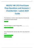 NR293/ NR 293 Final Exam Prep Questions and Answers | Chamberlain | Latest 2024 Guide
