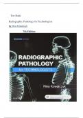 Test Bank - Radiographic Pathology for Technologists, 7th Edition (Kowalczyk, 2024) |all chapters| perfect solution 