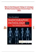 Whole Test Bank Radiographic Pathology for Technologists 8th Edition  Kowalczyk Questions & Answers| Chapter 1-12| (2024)