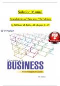 Solution Manual For Foundations of Business, 7th Edition by (William M. Pride, 2023) Verified Chapters 1 - 47, Complete Newest Version