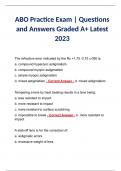 ABO Practice Exam | Questions and Answers Graded A+ Latest 2023