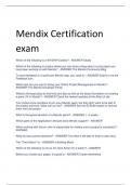 Mendix Certification exam WITH COMPLETE SOLUTIONS